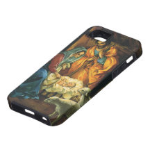 Vintage Christmas Nativity, Baby Jesus in Manger iPhone 5 Covers