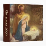 Vintage Christmas Nativity, Mary Joseph Baby Jesus Binders