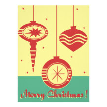 Vintage Christmas Ornaments Party Invitation