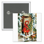 Vintage Christmas Pinback Button