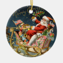 Vintage Christmas Santa Christmas Ornament