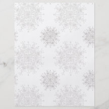 Vintage Christmas Snowflakes Blizzard Pattern Custom Flyer