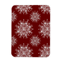 Vintage Christmas Snowflakes Blizzard Pattern Magnet