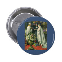 Vintage Church Wedding Ceremony; Bride and Groom Pins