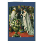 Vintage Church Wedding Ceremony; Bride and Groom Greeting Cards