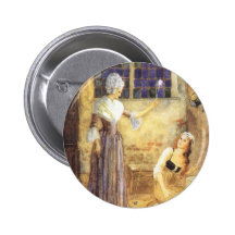 Vintage Cinderella and Fairy Godmother Fairy Tale Button