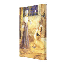 Vintage Cinderella and Fairy Godmother Fairy Tale Canvas Print