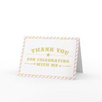 Vintage Circus Elephant - Birthday Thank You Greeting Cards