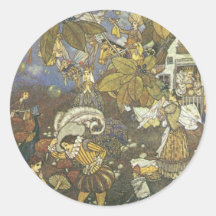 Vintage Classic Storybook Characters, Edmund Dulac Round Sticker