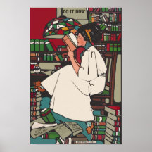 Vintage College Girl Poster