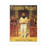 Vintage Colman's Mustard Heads the Field Cricket A Post Cards