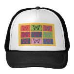 Vintage Colourful Butterfly Fine Art Mesh Hat