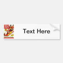 Vintage Comic Characters Bumper Sticker