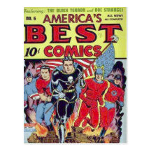 Vintage comic strips - postcard