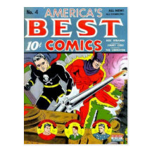 Vintage comic strips - postcard
