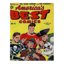 Vintage comic strips - postcard