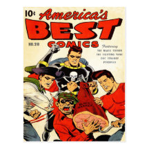 Vintage comic strips - postcard