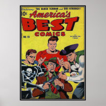 Vintage comic strips - poster