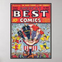 Vintage comic strips - poster