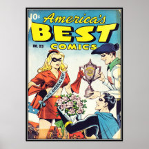 Vintage comic strips - poster