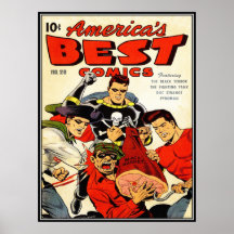 Vintage comic strips - poster