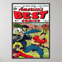 Vintage comic strips - poster
