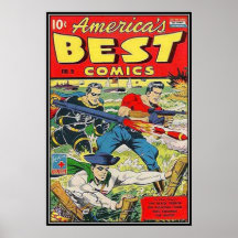 Vintage comic strips - poster