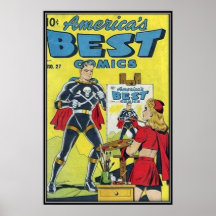 Vintage comic strips - poster