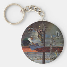Vintage Construction Keychains