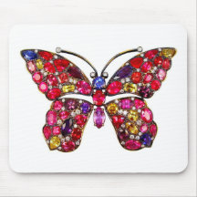 Vintage Costume Jewellery Rhinestones Diamonds Mousemat