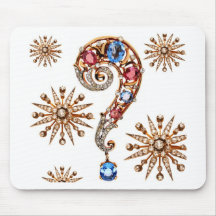 Vintage Costume Jewellery Rhinestones Diamonds Mouse Pad