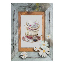 Vintage Country Bridal Shower Tea Party Invitation