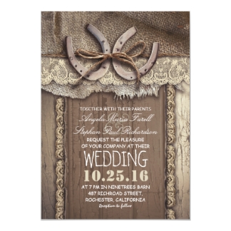 Country style wedding invites