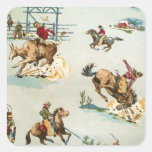 Vintage Cowboy Sticker Template
