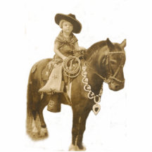 Vintage Cowgirl Western Photo Sculpture