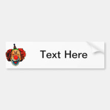 Vintage Crazy Clown Bumper Stickers