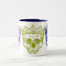 Vintage Crowned Skulls Coffee Mug