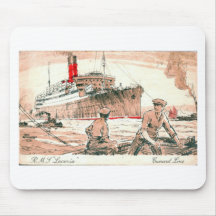 Vintage Cunard R.M.S. Laconia Mousepad