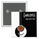 Vintage Cup of Coffee; Black and White Art Deco Pins