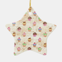 Vintage Cupcakes Ornaments