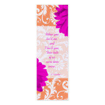Vintage Damask Gerber Daisy Wedding Tags Business Card Template