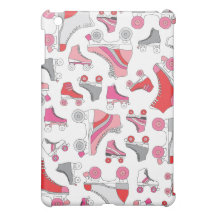 Vintage disco roller skate retro derby pattern