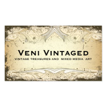 Vintage Distressed Floral Business Cards