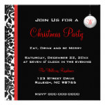 Vintage Divine Damask Red Custom Invitations