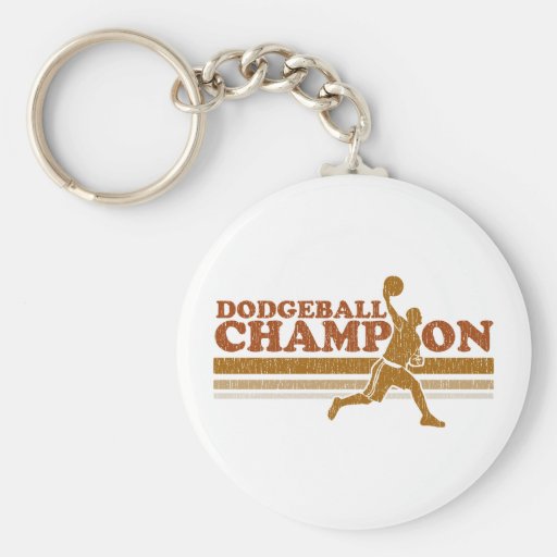 Vintage Dodgeball Champion Key Chain