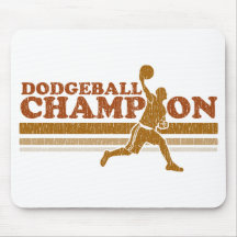 Vintage Dodgeball Champion Mouse Pads