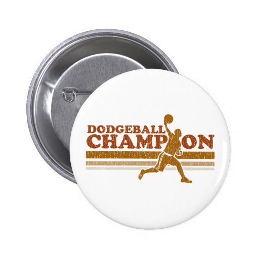 Vintage Dodgeball Champion Pinback Buttons