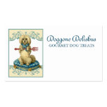 Vintage dog fork pet food chef business cards