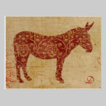 Vintage Donkey Silhouette  Monogram Postcard postcards