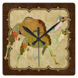 Vintage Dreamy Camels Clock